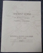 ANCIENT COINS FROM THE COLLECTION OF DR. RICHARD ARIAGNO PB BOOK 1980 PART I