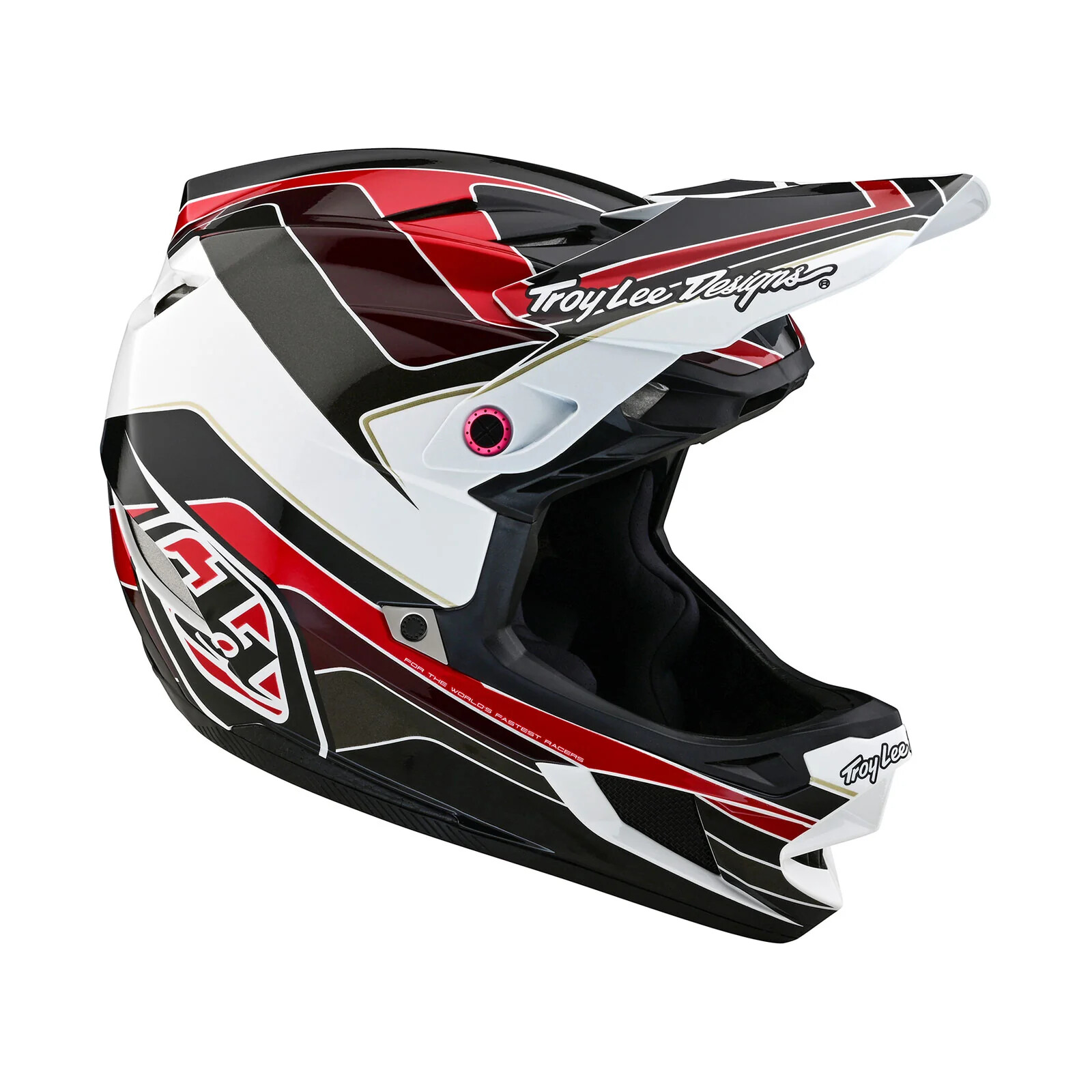 NEW Troy Lee Designs D4 POLYACRYLITE BLOCK MTB Helmet W/MIPS Red/White Size XXL
