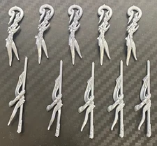 warhammer fantasy -  x5 wood elf, glade guard banners + poles, unused.