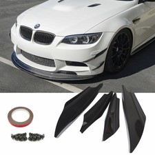Sport Racing Glossy Black Front Bumper Canard Diffuser Lip Splitter Fins For Bmw