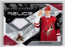 2021-22 Upper Deck Black Diamond Debut Relics Jan Jenik Arizona Coyotes #DD-JJ