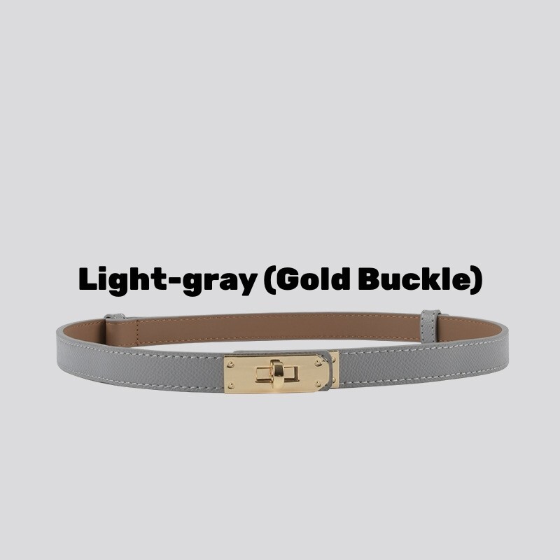 Women's Real Leather Belt Gold Silver Buckle Dresses Coats Waistband ...