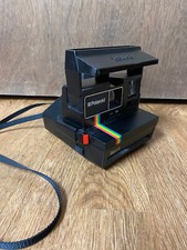 Polaroid Camera Spirit One Step 600 Land Black Instant Rainbow Stripe Works READ