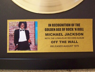 Michael Jackson Off The Wall Gold LP Record + Mini Album Disc Not