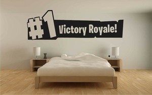 Fortnite 1 Victory Royale Gaming Wall Art Vinyl Decal Ebay