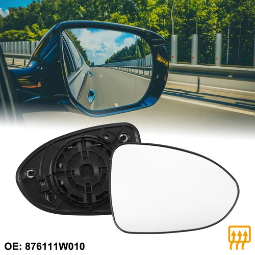 Car Rearview Passenger Side Heated Mirror Glass W/ Backing Plate Fit for Kia RIO