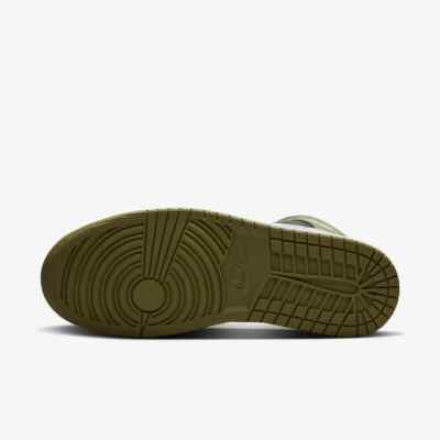 New Nike Air Jordan 1 Mid Shoes - Black/ Medium Olive New Nike Air Jordan 1 Mid Shoes - Black/ Medium Olive