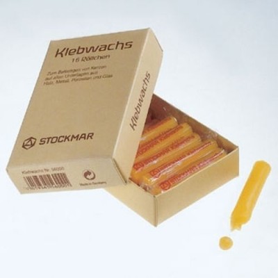 Klebwachs von Stockmar 16 Röllchen im Kästchen - befestigt Kerzen - 56000
