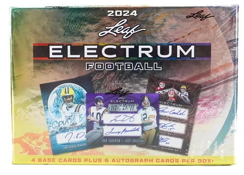 2024 Leaf Electrum Football Hobby Box 10 Cards per Box - Factory