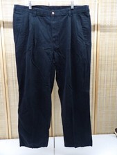 Mens Farah Black Pleated Casual Pants Actual Size 39x29 - Tag size is Mislabeled