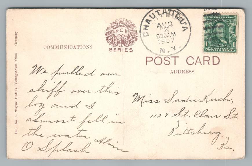 Goose Creek Chautauqua Lake Inlet Antique New York Postcard PCK 1907 eBay