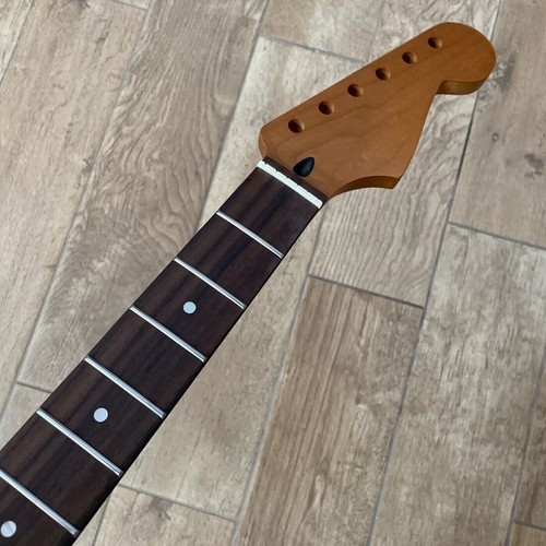22 Fret Roasted Maple Strat ST Electric Guitar Neck Rosewood Fretboard For Fende - Picture 3 of 6