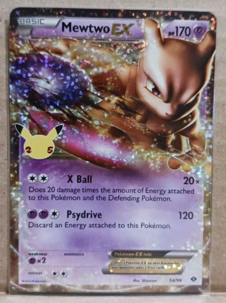 Pokémon TCG Mewtwo EX Celebrations: Classic Collection 54/99 Holo