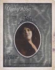 Gypsy Rose song, 1917, vintage sheet music