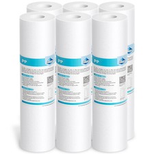6 Pack 1/5/10/20/25/50 Micron 2.5x10" Melt Blown Sediment Water Filter Cartridge