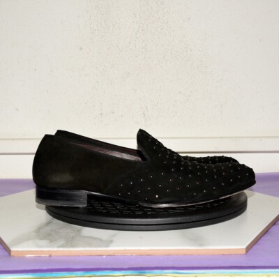 Mezlan Suede Loafer Black Stud Men 10.5 M | eBay
