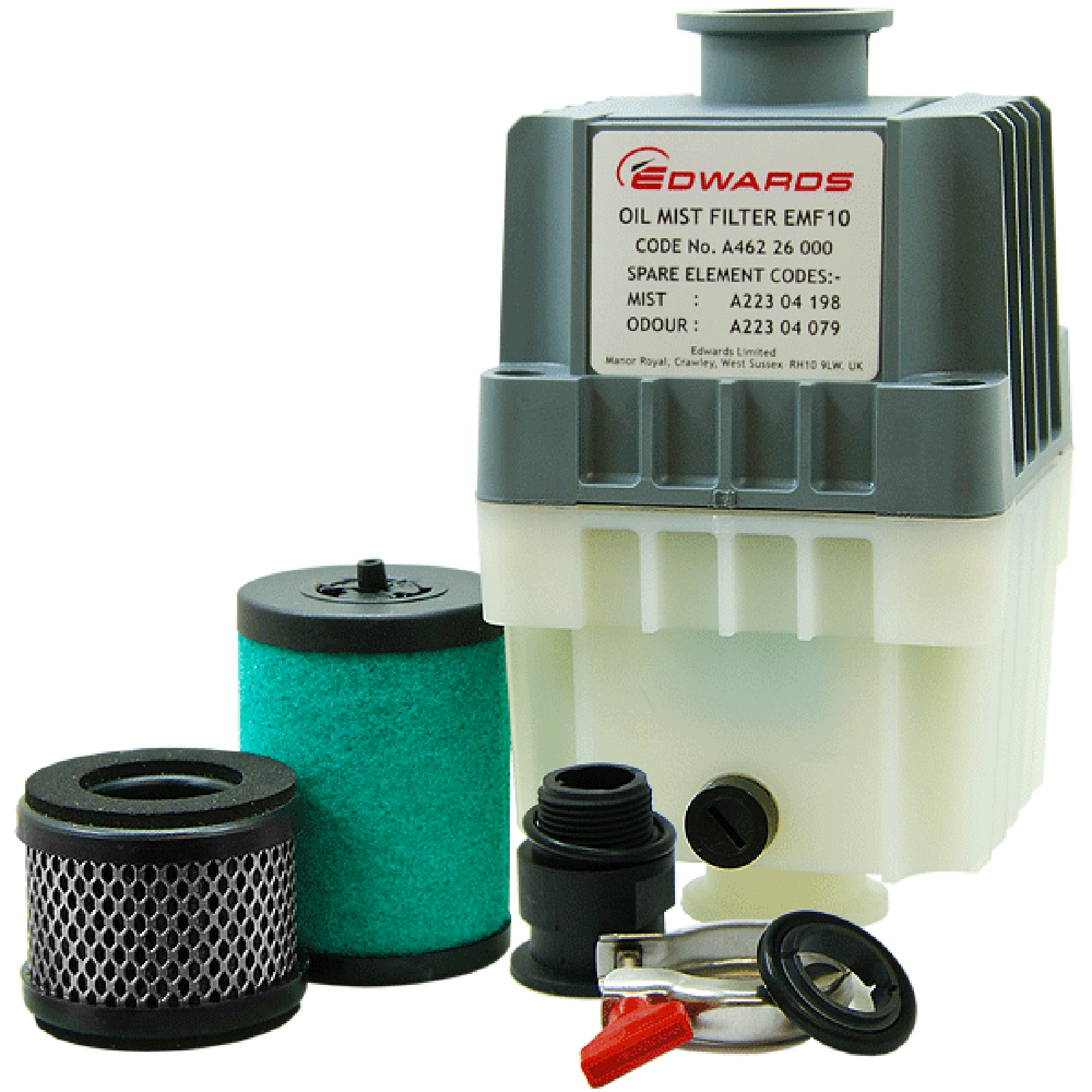 Edwards EMF10 Oil Mist Exhaust Filter A462-26-000 for Vacuum Pumps RV3/RV5/E2M5