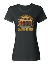 Vintage 1955 70th Birthday Tee - 70 Years Awesome Ladies' Crewneck T-Shirt