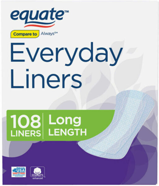 Equate Everyday Pantiliners, Long - 108 Count for sale online | eBay