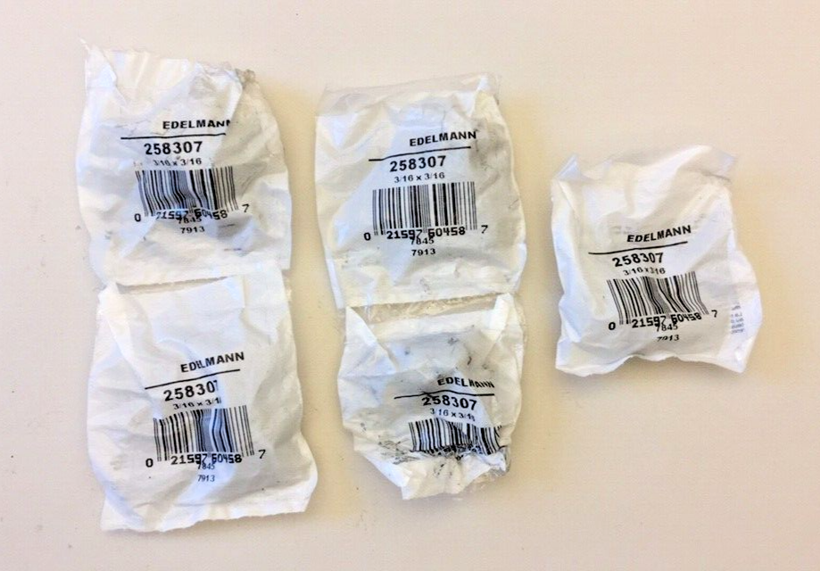 Edelmann 258307 Brake Adapter Fitting 3/16 Tube X 3/16