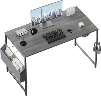 Compact 47'' Computer Desk with Storage Bag & Headphone Hook for Home Office