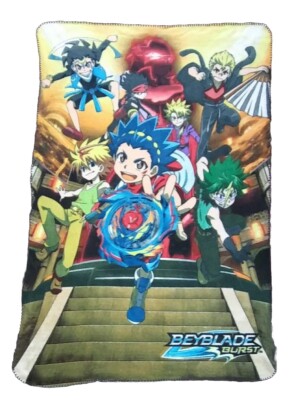 Beyblade Burst Fleece Blanket Throw All Over Graphic Print 56  X 36  Valt Aoi