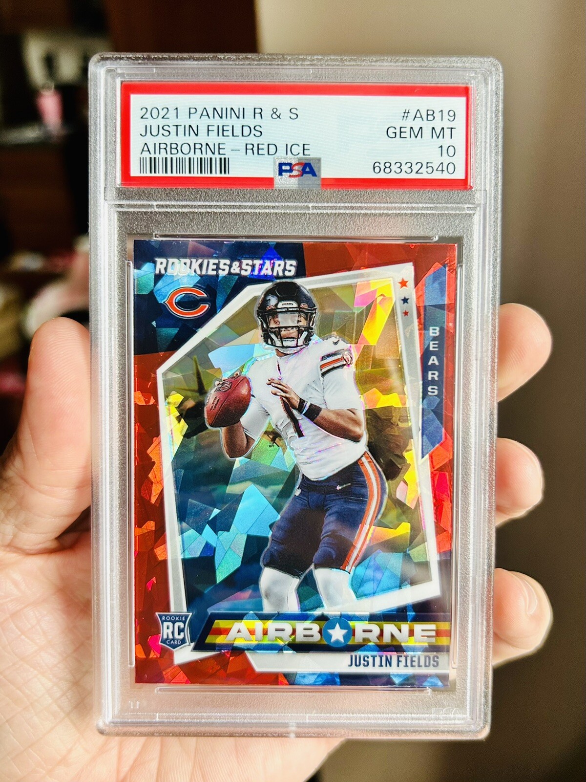 Justin Fields Panini Rookies & Stars Airborne #AB19 Red Ice