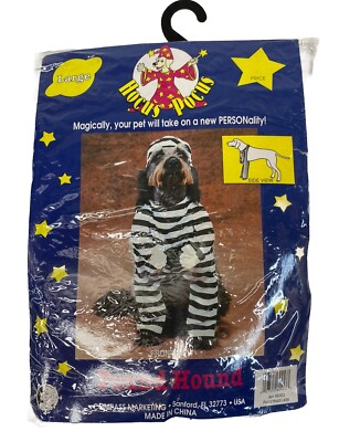 Halloween Pound Hound Ball And Chain Black N White Stripe Jail