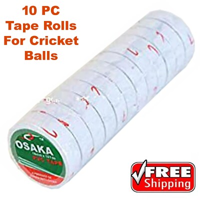 10 PC TAPE ROLLS FOR CRICKET BALLS TENNIS TAPE SOFT BALL TOURNAMENT PRACTICE