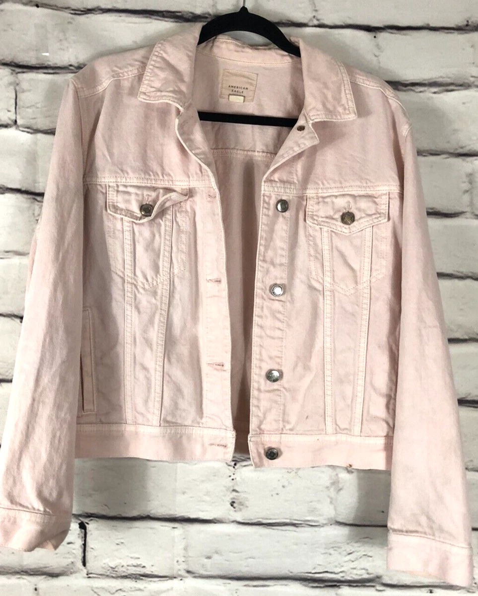 American eagle pink denim best sale jacket