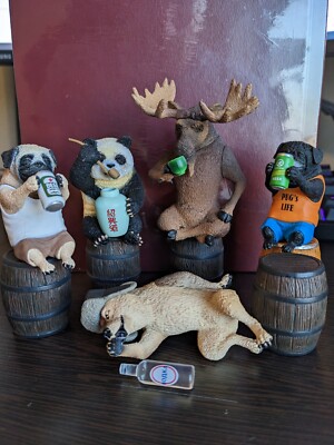 Union Creative - Animal Life Tipsy - Drunk Moose, Pug, Panda, Shiba-Inu Figures