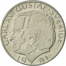 #468966 M&uuml;nze, Schweden, Carl XVI Gustaf, Krona, 1981, VZ, Copper-Nickel Clad