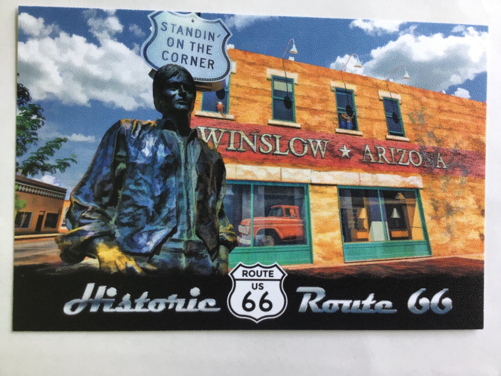 Winslow Arizona “Standing On The Corner” Sung By Eagles, Route 66 Mint Post  Card | Ebay