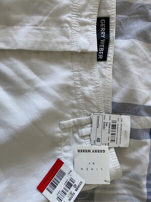 Gerry Weber New Ladies Linen Trousers size 14 32inch Waist And 33inch Inside Leg
