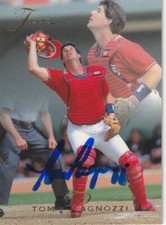 TOM PAGNOZZI ST. LOUIS CARDINALS  SIGNED 1993 FLAIR CARD #124