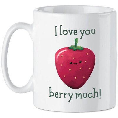 Love You Berry Much Muttertag Valentinstag Tasse für Paare Jahrestag Neuheit