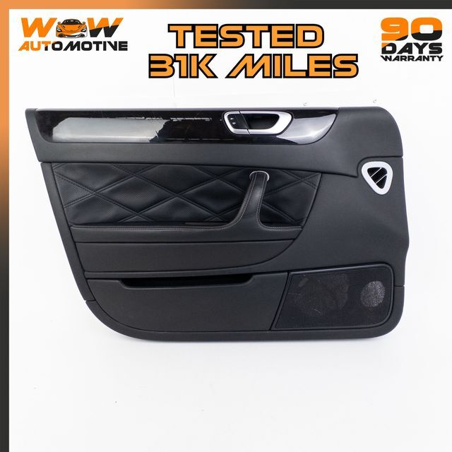 06-13 BENTLEY CONTINENTAL FLYING SPUR FRONT LEFT INTERIOR DOOR PANEL BLACK OEM