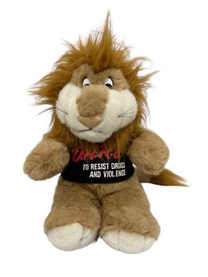 D.A.R.E Lion Plush Stuffed Animal Vintage DARE T-shirt Large 21  Brown Toy