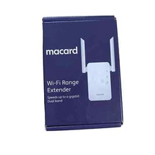 Macard RE-1200 White WiFi Signal Range Wireless Booster Dual Band Extender