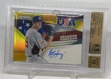 2014 Prizm USA  PRIZM GOLD AUTO BRANDON FINNEGAN  #/5  QUAD BGS 9.5/10 POP 3