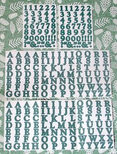 Creative Memories ABC/123 Classic Style Alphabet and Number Stickers - Evergreen