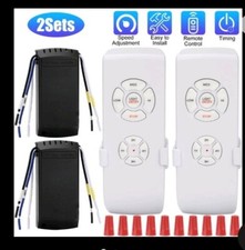 2x Universal Ceiling Fan Light Remote Control Receiver Kit Wireless Priority