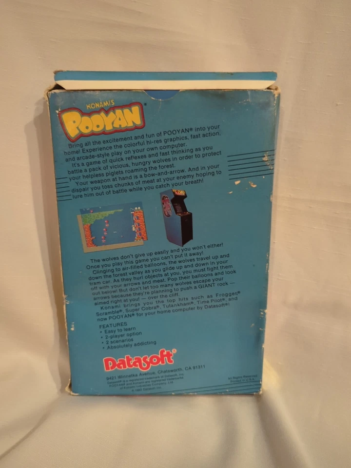 Pooyan Commodore 64 In box Complete in box Konami 1983 RARE cassette and floppy - Image 2 of 4