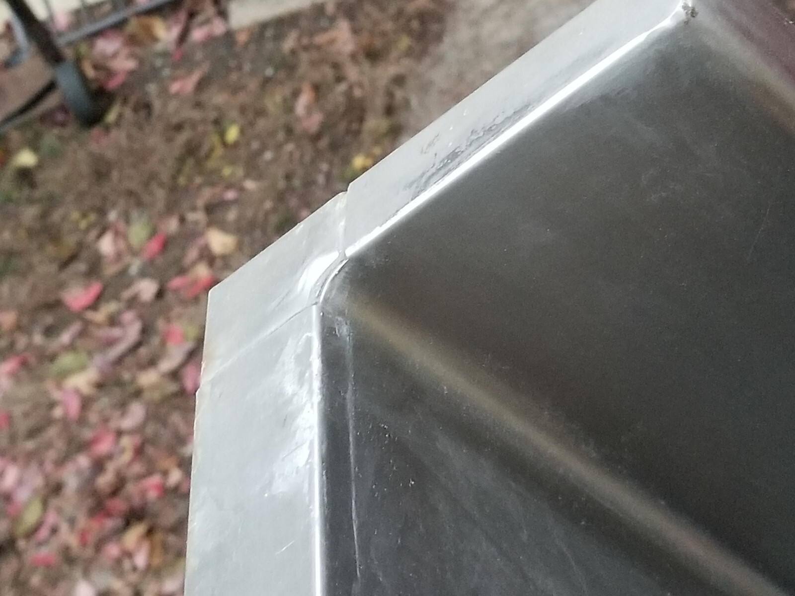 VINTAGE MID CENTURY ONE PIECE STAINLESS STEEL COUNTERTOP TRACY SINK 54