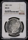 1881-S $1 Morgan Silver Dollar NGC MS 63 | UNC