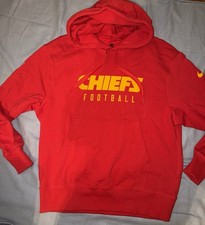 Kansas City Chiefs Hoodie Mens Medium Red Nike On Field Sweatshirt NFL Equipment