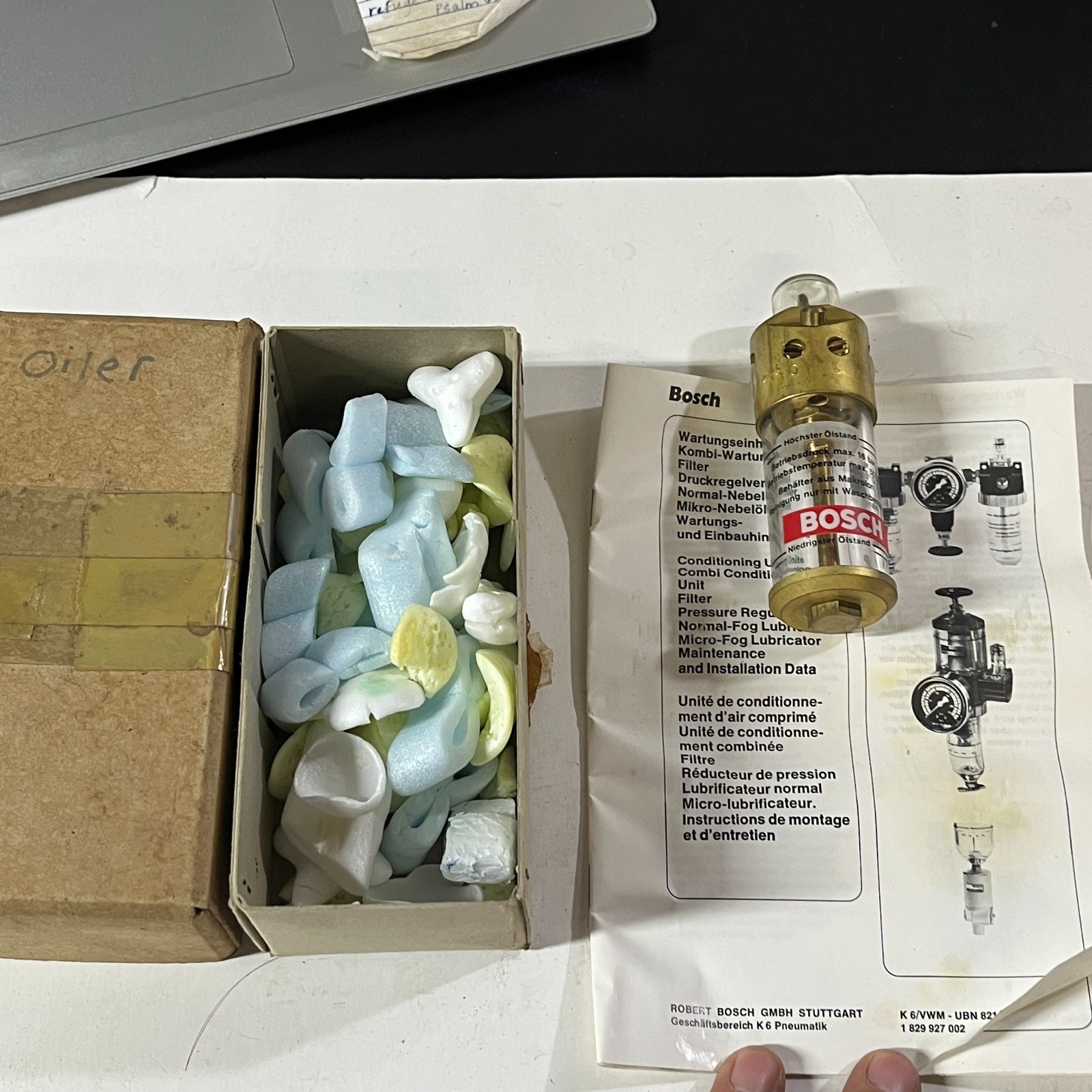 Bosch pneumatic micro-fog lubricator 646 Max 16 Bar Max 50 C