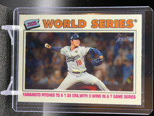 Yoshinobu Yamamoto 2026 Topps Heritage Chrome Base #313 World Series - Dodgers