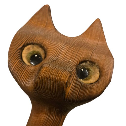 Vintage 1960s Witco Cat Carved MCM Sculpture Wood 14 Inch Tiki Atomic Retro - Bild 19 von 21