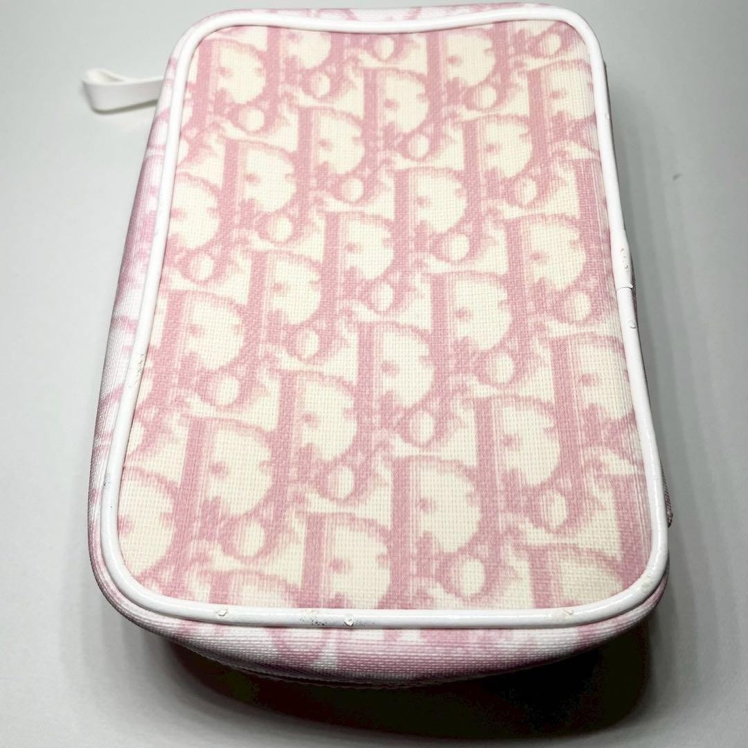 Christian Dior Pouch PVC Pink Trotter Logo Women's From Japan Authentic thumbnail 22